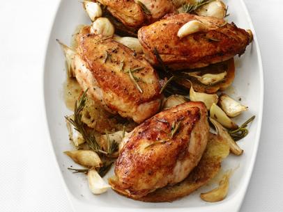 Baked chicken with lemon and garlic